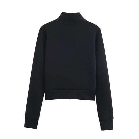 New Fashion Autumn Casual Printed Zipper Sweatshirt And Flared Pants Set CODE: KAR4379