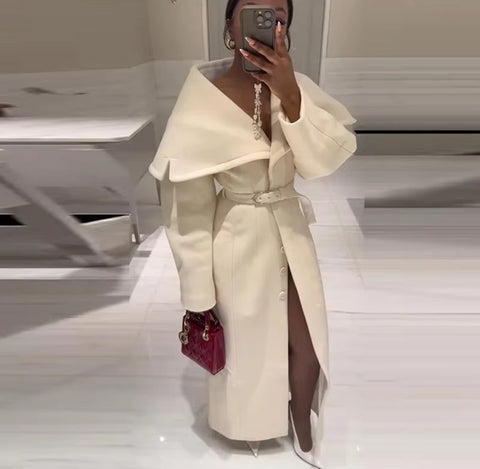 New Open Collar Strap Fashion Casual Coat CODE: KAR4382