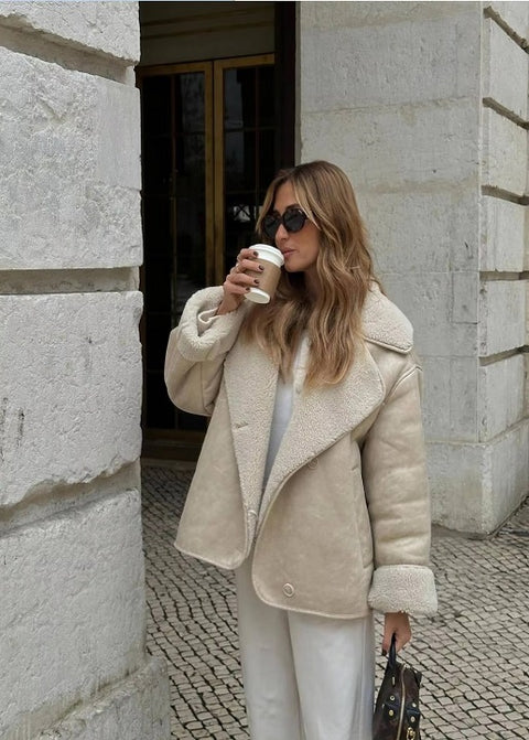 New Fashion Autumn Warm Suede Faux Fur Coat CODE: KAR4383