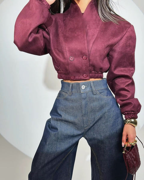 New Fashion Solid Color Long Sleeved Top CODE: KAR4389