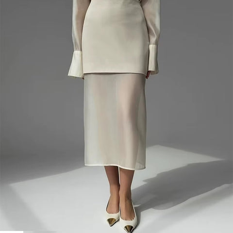 New Fashion Sexy Lace Shirt and  Skirt Two-Piece Set CODE: KAR4395