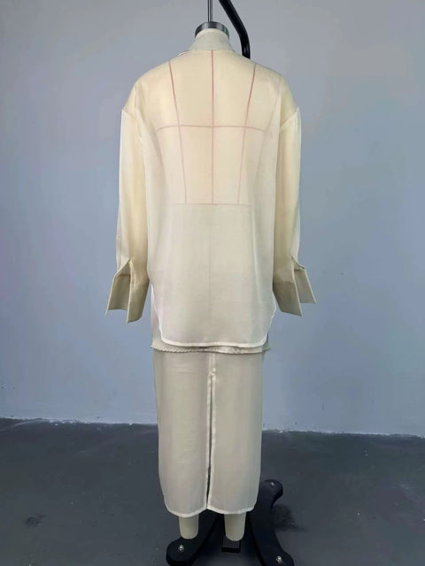 New Fashion Sexy Lace Shirt and  Skirt Two-Piece Set CODE: KAR4395