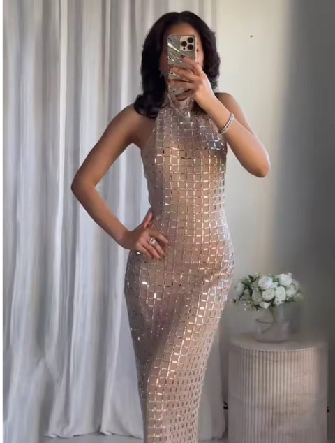 New Fashion Halter Neck Backless Elegant Sexy Party Dress CODE: KAR4405