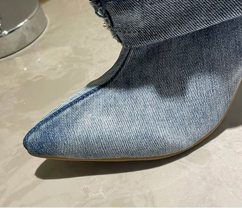 New High Heel Pointed Fashion Skirt Boots CODE: KAR4406