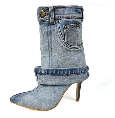 New High Heel Pointed Fashion Skirt Boots CODE: KAR4406