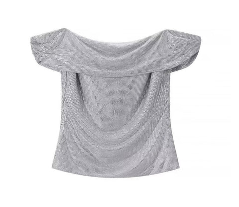 New Short Sleeves Shiny Thread Sexy Tank Top CODE: KAR4408