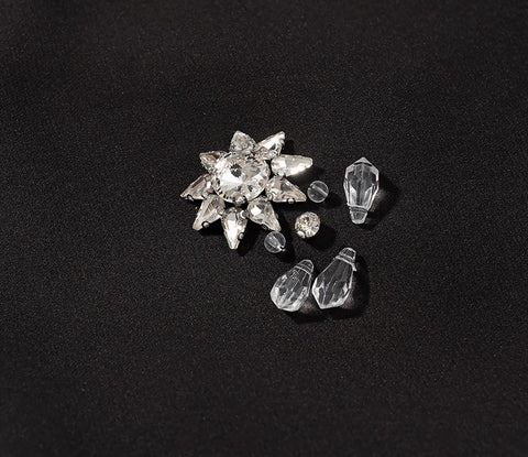 New Sleeveless Square Neck Fashion Diamond Backless Long Skirt Set CODE: KAR4413