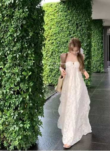 New Fashion Hanging Neck Strap Long Dress CODE: KAR4414