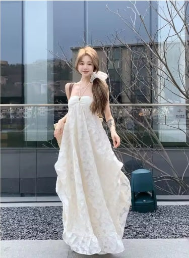 New Fashion Hanging Neck Strap Long Dress CODE: KAR4414