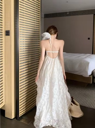 New Fashion Hanging Neck Strap Long Dress CODE: KAR4414
