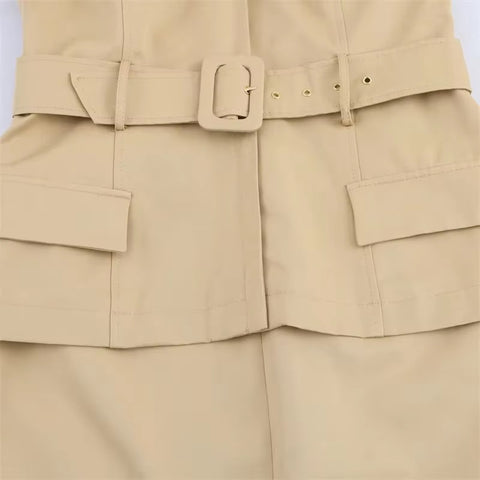 New Cross Design Belted Skirt Full Sleeve Midi Dress CODE: KAR4416