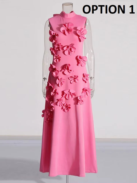 New Fashion Stand Collar Patchwork Lace Up A Line Dress CODE: KAR4423