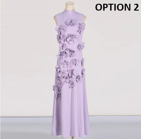 New Fashion Stand Collar Patchwork Lace Up A Line Dress CODE: KAR4423