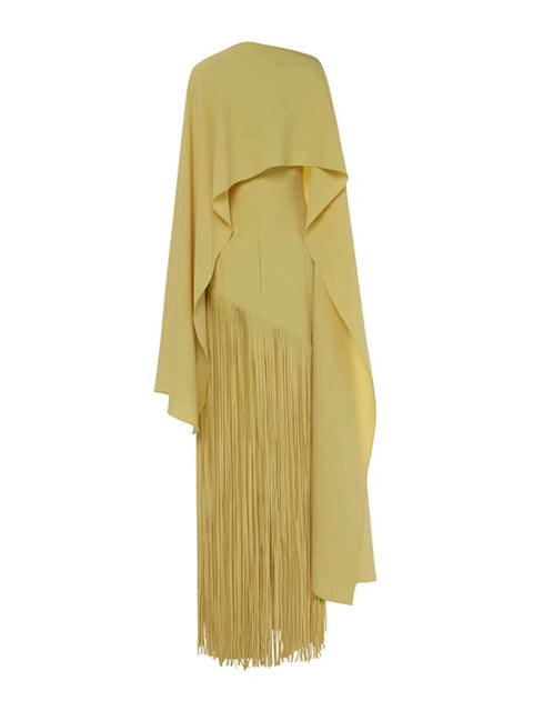 New Fashion One-shoulder Cape Overlay Asymmetrical Prom Dress CODE: KAR4424