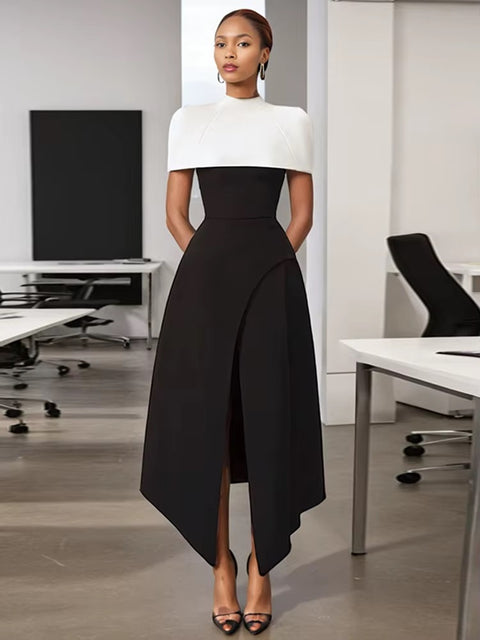 New Fashion Square Collar Sleeveless High Waist Camisole Dress CODE: KAR4425