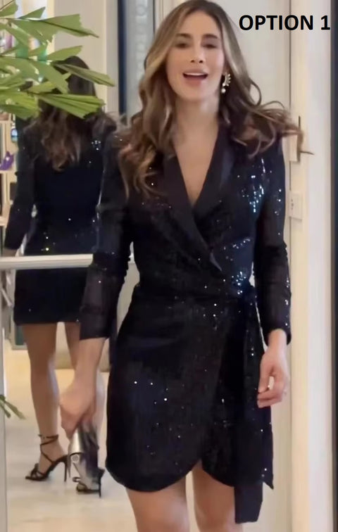 New Fashionable Crystal Waist-fitted Mini Dress CODE: KAR4435