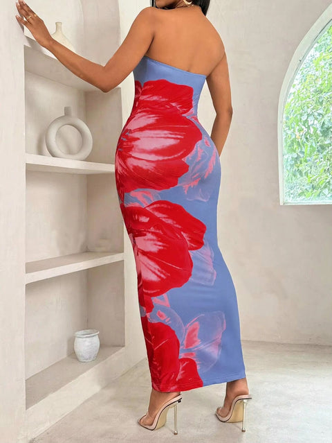 New Fashionable Elegant Printed Long Dress CODE: KAR4437