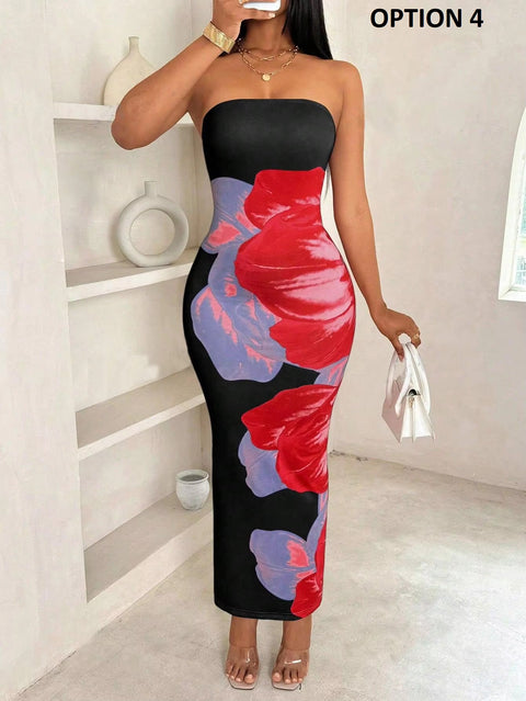 New Fashionable Elegant Printed Long Dress CODE: KAR4437