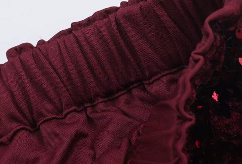 New Sequin Fur Vest Top Party Outfit 2 Piece Set CODE: KAR4438