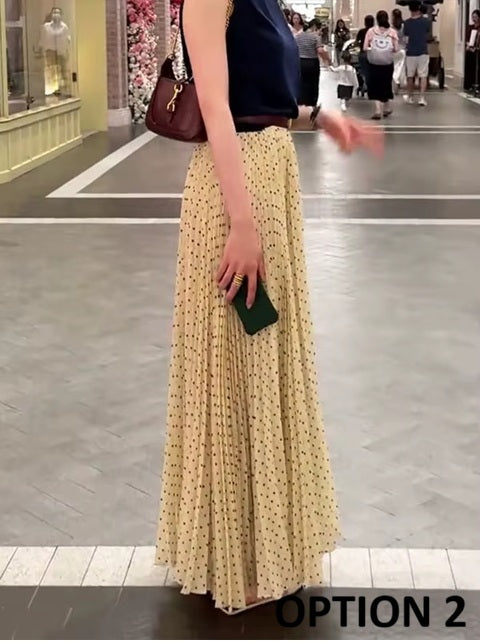 New Style High Waist Polka Dot Long Skirt CODE: KAR4440