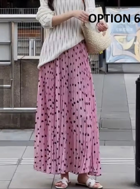 New Style High Waist Polka Dot Long Skirt CODE: KAR4440