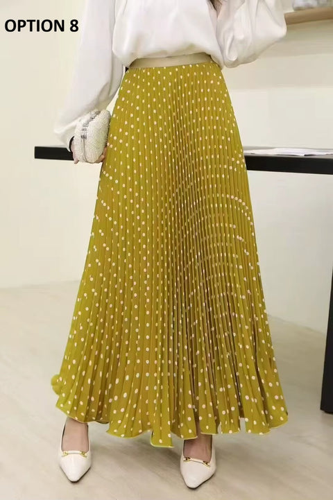 New Style High Waist Polka Dot Long Skirt CODE: KAR4440