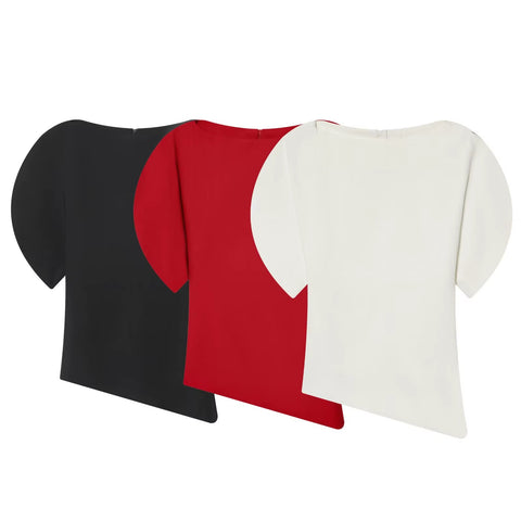 New Fashion Chic Casual Short Puff Sleeve T-Shirts CODE: KAR4446