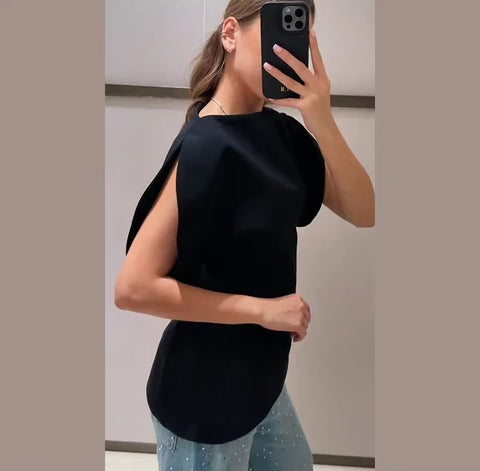 New Fashion Chic Casual Short Puff Sleeve T-Shirts CODE: KAR4446