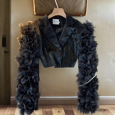 New Trendy Notch Lapel Short Jacket CODE: KAR4447