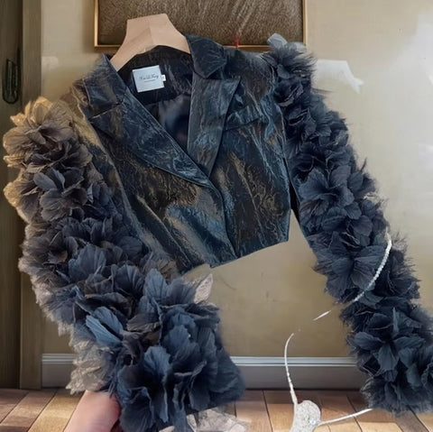 New Trendy Notch Lapel Short Jacket CODE: KAR4447