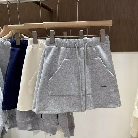 New Fashion Casual Butterfly Knot Sweatshirt Skirt Two-Piece Set CODE: KAR4455