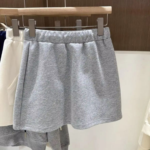 New Fashion Casual Butterfly Knot Sweatshirt Skirt Two-Piece Set CODE: KAR4455