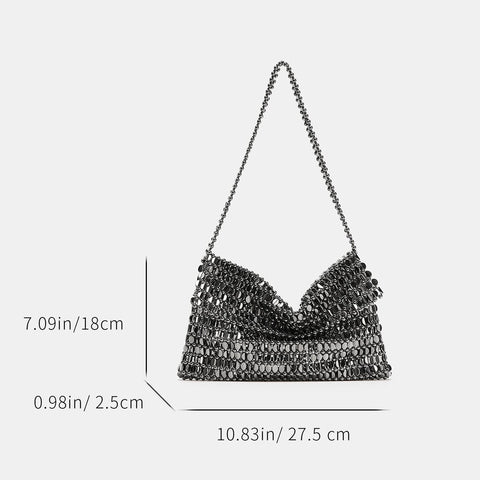 New Fashion  Metal Handmade Beaded Hollow Bag CODE: KAR4463