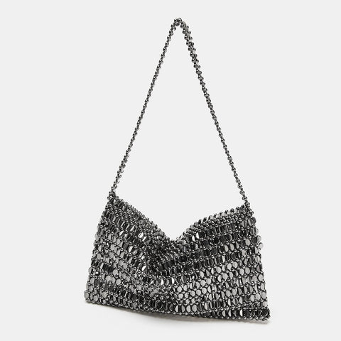 New Fashion  Metal Handmade Beaded Hollow Bag CODE: KAR4463