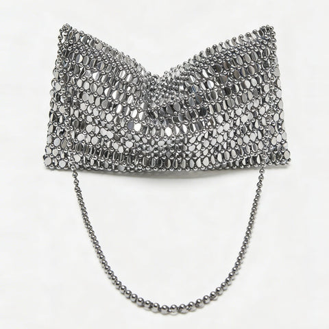 New Fashion  Metal Handmade Beaded Hollow Bag CODE: KAR4463