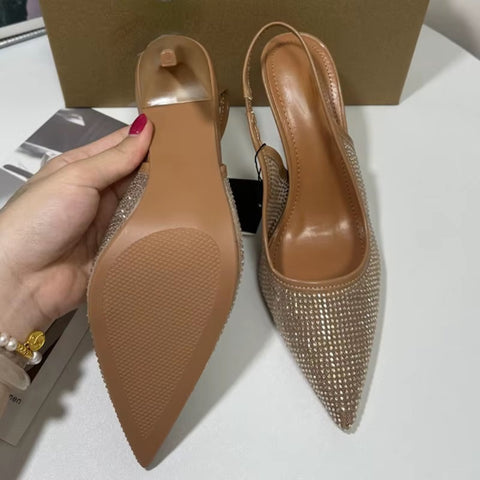 New Fashion Glitter Rhinestone Design Mesh High Heel CODE: KAR4473