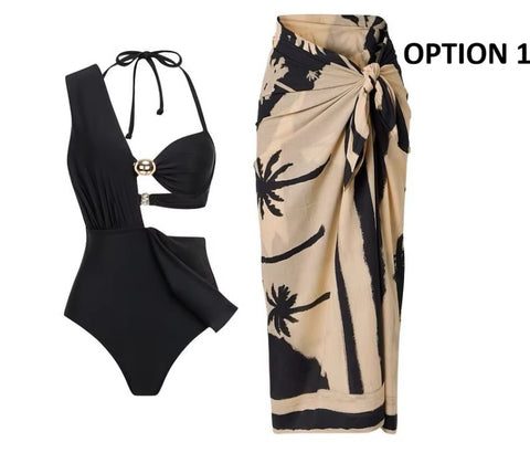New Fashion One Piece Swimsuit Skirt Swimwear CODE: KAR4475