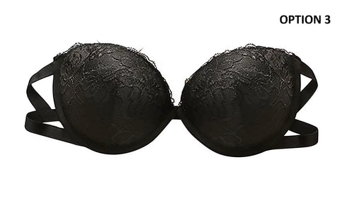 New Sexy Lingerie Backless Invisible Push Up Strapless Lace Bra CODE: KAR4478