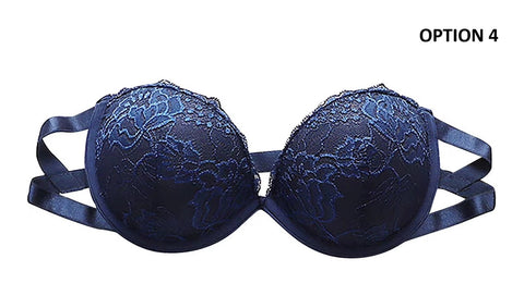 New Sexy Lingerie Backless Invisible Push Up Strapless Lace Bra CODE: KAR4478