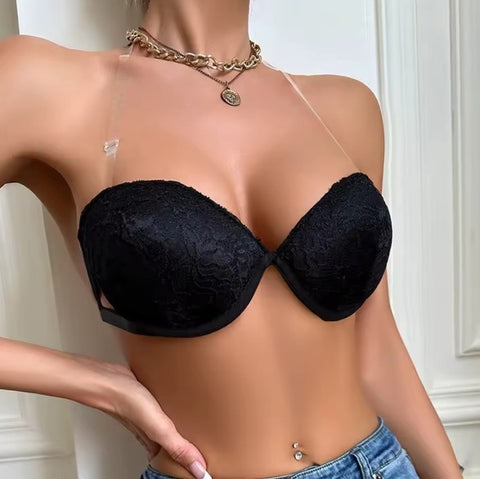 New Sexy Lingerie Backless Invisible Push Up Strapless Lace Bra CODE: KAR4478