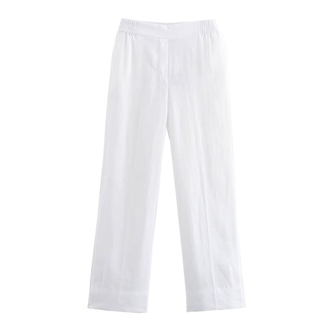 New Fashion Elegant Short Sleeve Shirt With High Waist Wide Pants 2pcs Set CODE: KAR4479