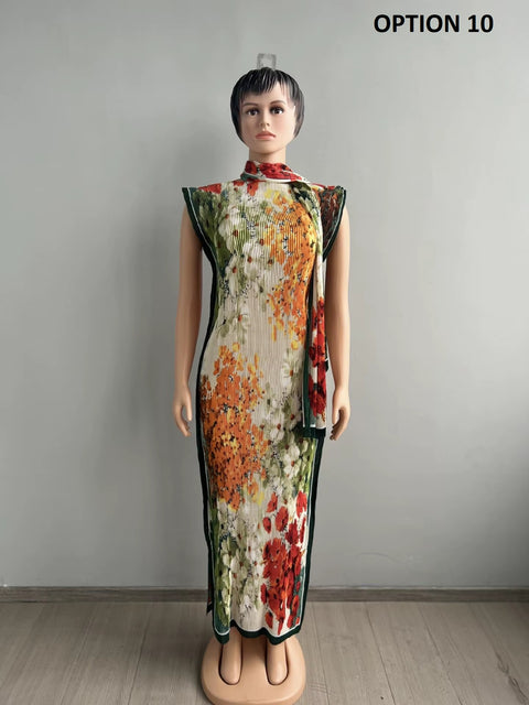 New Fashion Crinkled Floor-Length Ethnic Kaftan Dress CODE: KAR4480