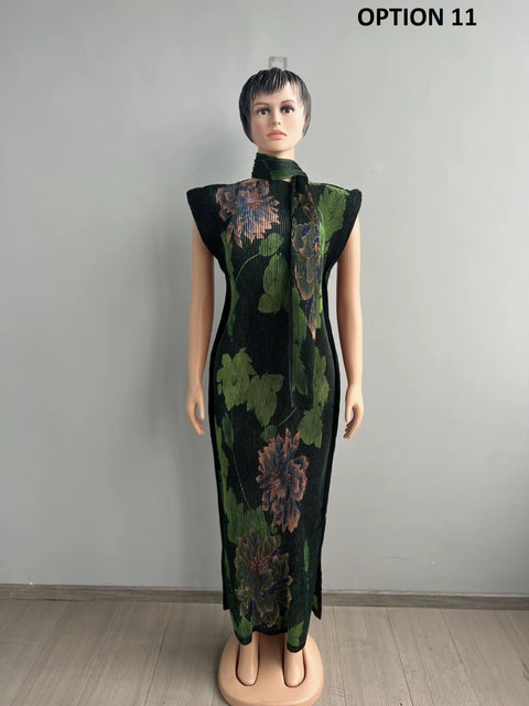 New Fashion Crinkled Floor-Length Ethnic Kaftan Dress CODE: KAR4480