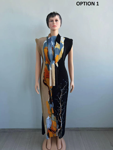 New Fashion Crinkled Floor-Length Ethnic Kaftan Dress CODE: KAR4480