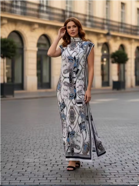 New Fashion Crinkled Floor-Length Ethnic Kaftan Dress CODE: KAR4480