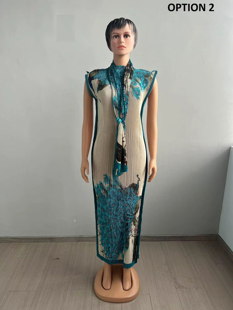 New Fashion Crinkled Floor-Length Ethnic Kaftan Dress CODE: KAR4480