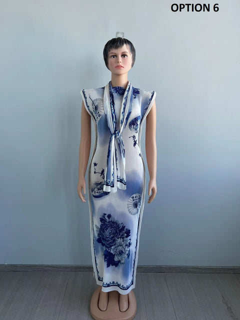 New Fashion Crinkled Floor-Length Ethnic Kaftan Dress CODE: KAR4480