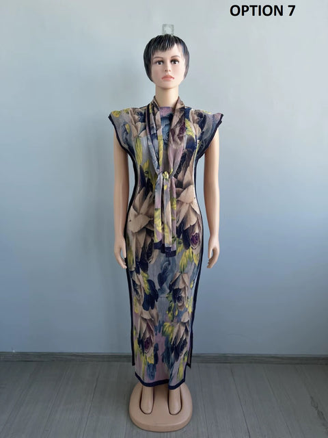 New Fashion Crinkled Floor-Length Ethnic Kaftan Dress CODE: KAR4480