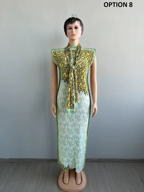 New Fashion Crinkled Floor-Length Ethnic Kaftan Dress CODE: KAR4480