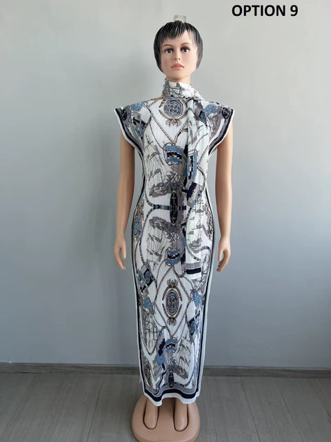 New Fashion Crinkled Floor-Length Ethnic Kaftan Dress CODE: KAR4480